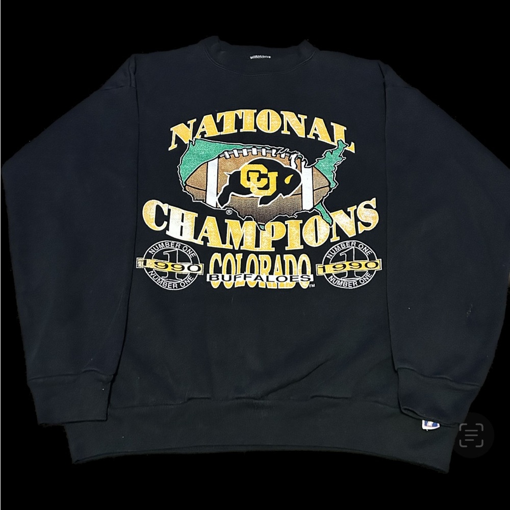 Vintage 1990 Colorado Buffaloes National
Champions Sweatshirt Crewneck Size:L